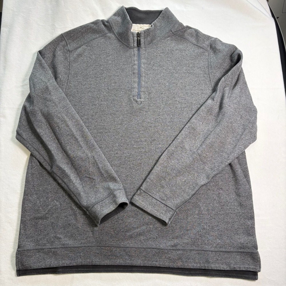 Tommy Bahama, Reversible Quarter Zip Pullover, Gray, XL, MSRP $128